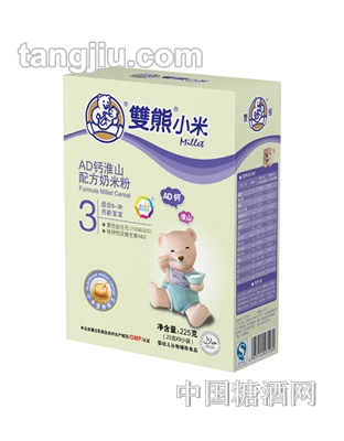 双熊AD钙淮山配方奶米粉225g