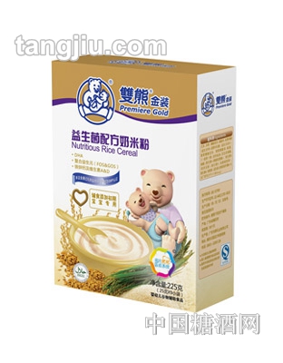 双熊金装益生菌配方奶米粉225g