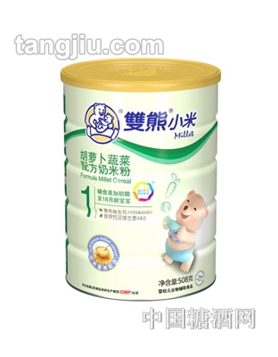 双熊胡萝卜蔬菜配方奶米粉508g