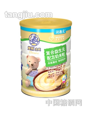 双熊金典复合益生元配方奶米粉528g