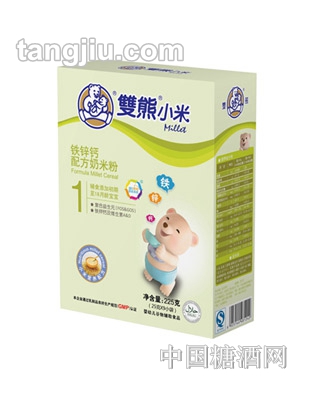 双熊铁锌钙配方奶米粉225g