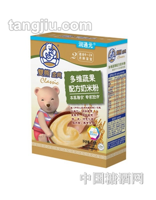 双熊金典多维蔬果配方奶米粉225g