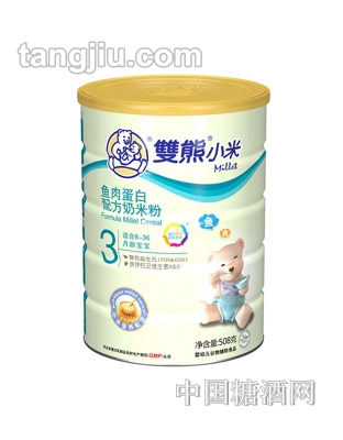 双熊鱼肉蛋白配方奶米粉508g