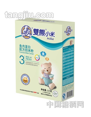 双熊鱼肉蛋白配方奶米粉225g