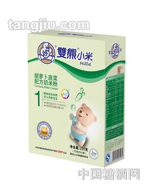 双熊胡萝卜蔬菜配方奶米粉225g