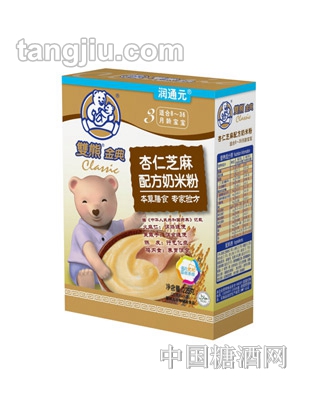 双熊金典杏仁芝麻配方奶米粉225g