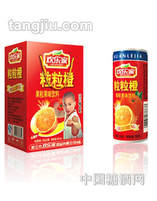 欢乐家粒粒橙果味饮品245ml