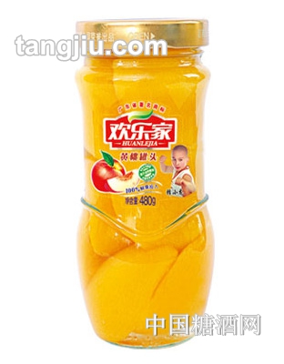 欢乐家黄桃水果罐头480g