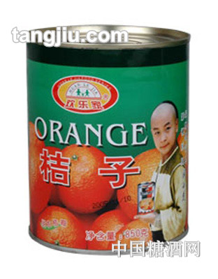 欢乐家桔子罐头850g