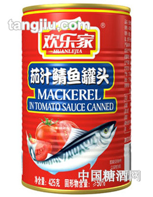 欢乐家茄汁鲭鱼罐头425kg罐装