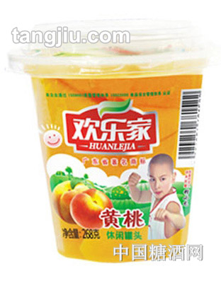 欢乐家黄桃休闲罐头268g
