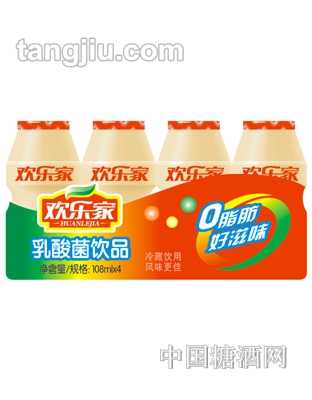 欢乐家乳酸菌饮品108ml