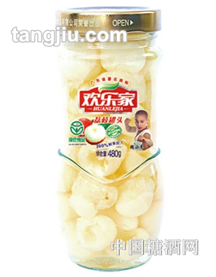 欢乐家荔枝水果罐头480g