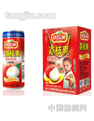 欢乐家荔枝爽果味饮品245ml