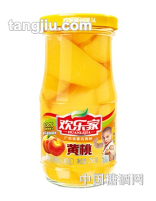 欢乐家黄桃罐头256g