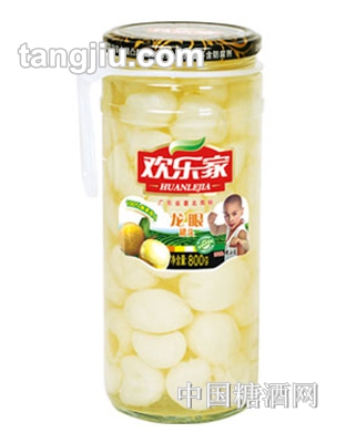 欢乐家龙眼水果罐头800g