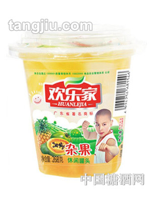 欢乐家杂果休闲罐头268g