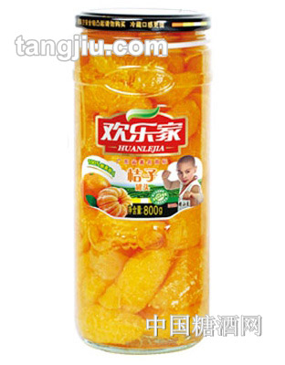 欢乐家桔子水果罐头800g