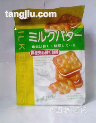 308g方形柠檬夹心苏打