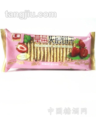 105g草莓夹层饼干