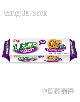 嘉士利蓝莓味果酱夹心饼干93g