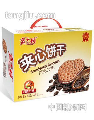 嘉士利巧克力味夹心饼干680g