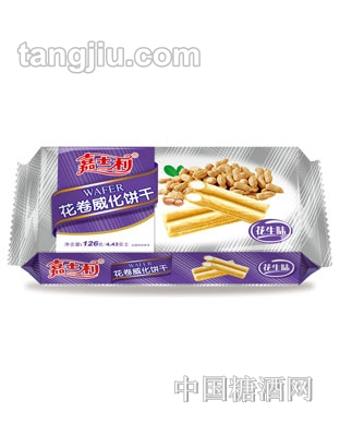 嘉士利花生味花卷威化饼干126g