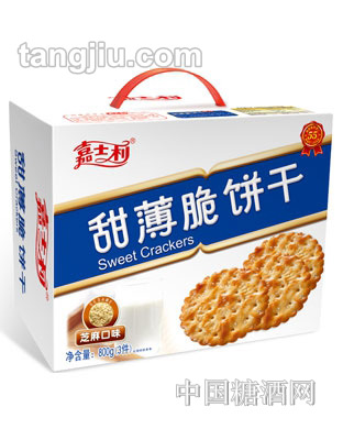 嘉士利芝麻口味甜薄脆饼干800g