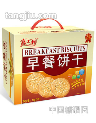 嘉士利新春版早餐饼干（黄彩盒）1kg