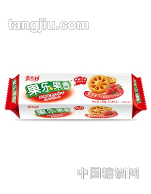 嘉士利草莓味果酱夹心饼干93g