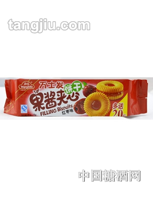 万士发果酱夹心饼干（红枣味）85g