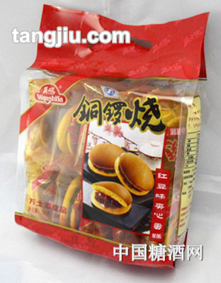 万士发红豆味铜锣烧夹心蛋糕