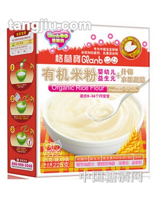 格兰宝益生元什锦水果有机米粉225g