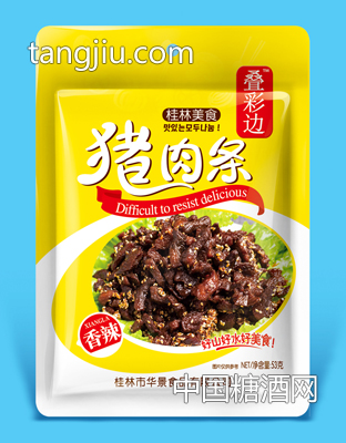 香辣猪肉条53g-桂林美食-桂林华景食品