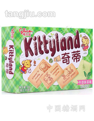 格力高-奇蒂牛奶抹茶卡通饼干70克