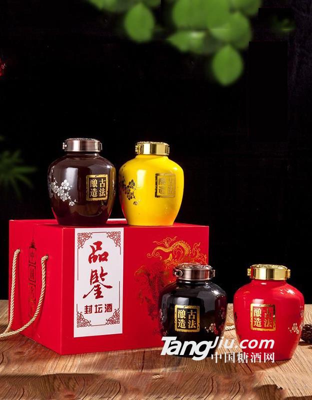 品鉴封坛酒黄棕黑红x4
