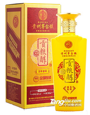 贡粮醇·五年金钻 45%vol（黄）