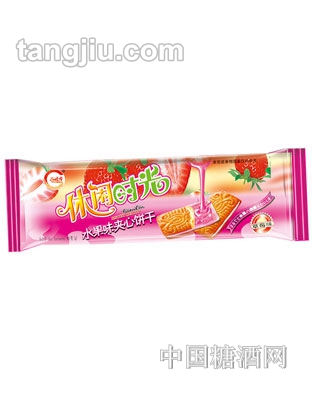 谷粒方休闲时光夹心饼干草莓味60克