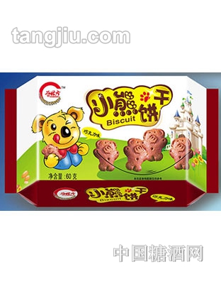 谷粒方小熊饼干巧克力味60g