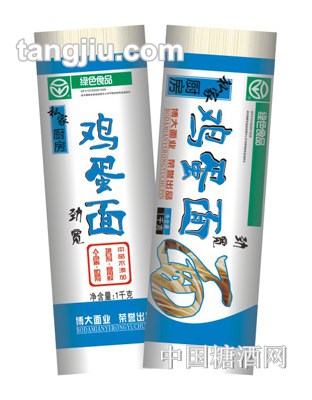 绿标私家厨房劲宽鸡蛋面（简装）1000克