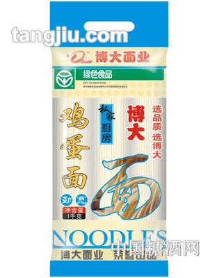 私家厨房劲宽鸡蛋面1000克绿标