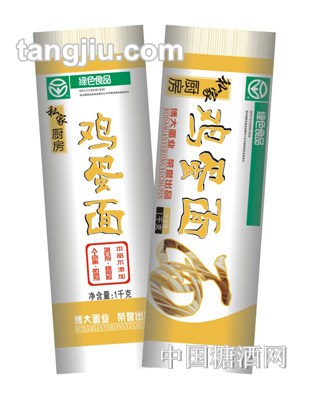 绿标私家厨房鸡蛋面(简装)1000克