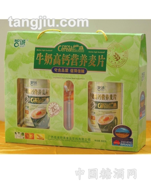 牛奶高钙营养麦片礼盒600g