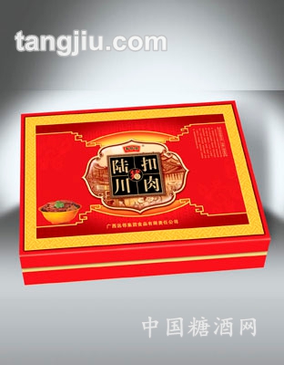 陆川猪黄金扣肉罐头礼盒 5X340克