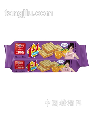 1+1苏打夹心饼干甜橙