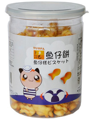 台湾多巴TUOPA造型饼干鱼仔饼90g