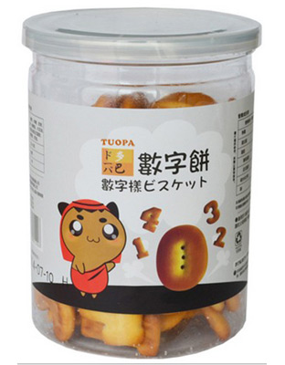 台湾多巴TUOPA造型饼干数字饼120g