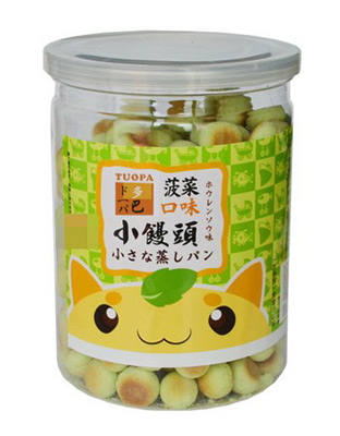 台湾多巴小馒头菠菜味130g