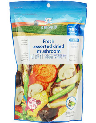 亚细亚田园萌鲜什锦菇菜脆片100g