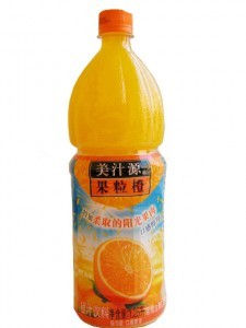 美汁源热带果粒 450ml 12瓶/箱 18元